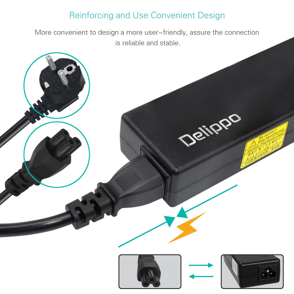 Delippo Netzkabel 1,5 M Mit Schuko-Stecker – Passend Für Laptop, Monitor & Drucker – 3-polig & Sicher