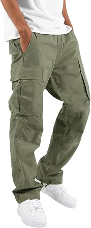 Amazon.com: SheIn Men's Casual Elastic Waist Cargo Pants Drawstring Zipper  Workout Jogger Pants : Ropa, Zapatos y Joyería