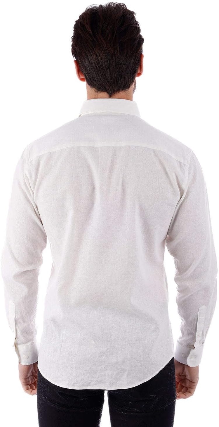 Barabas Men's Linen Lightweight Button Down Long Sleeve Shirt 4B37