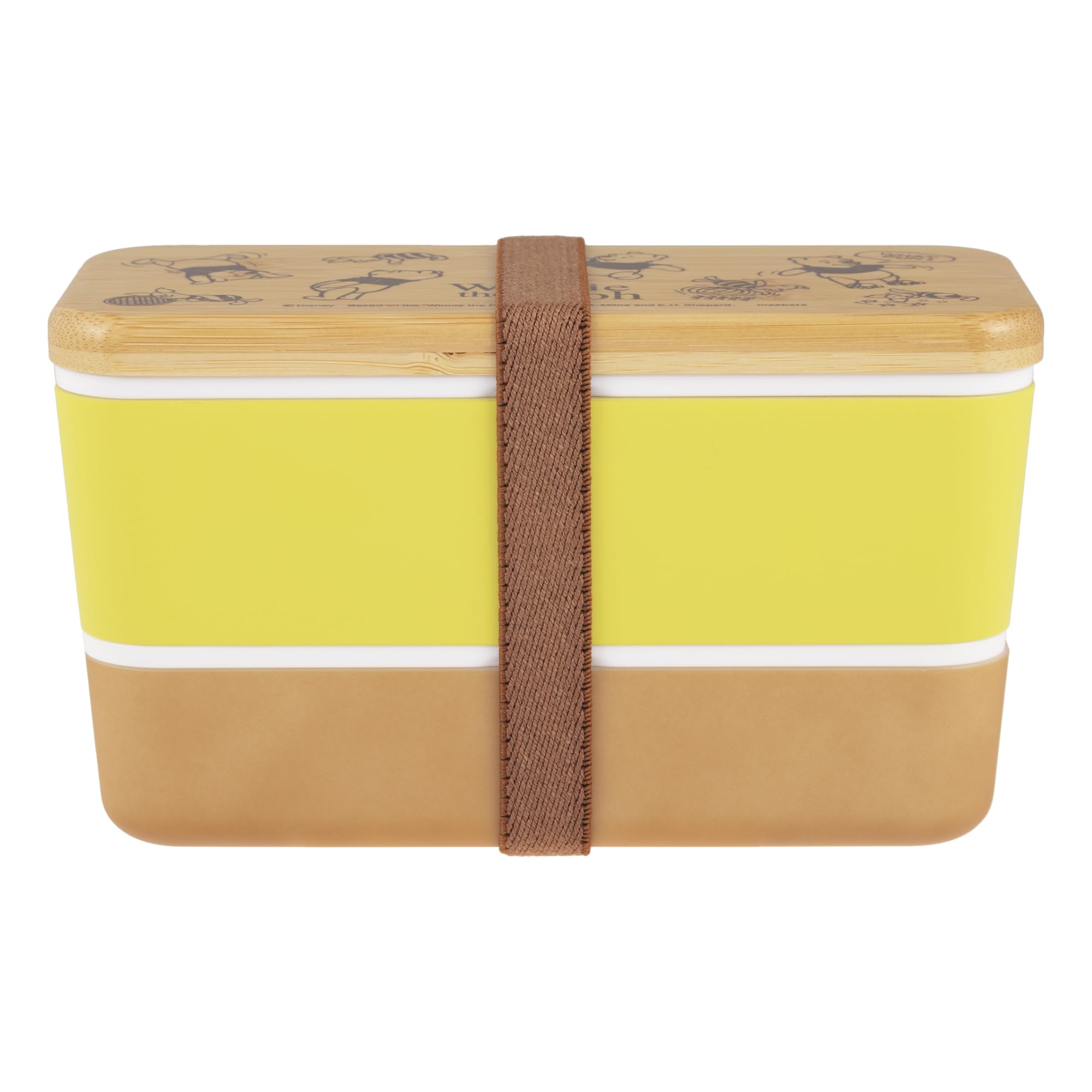 maebata D-WP35 52959 Winnie the Pooh Lunch Box, 2-Tier, Compact, 9.5 fl oz (280 ml), 15.7 fl oz (450 ml), Disney