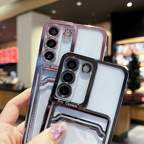 Miniatura 6 de Funda con ranura para tarjeta de fotos para Samsung Galaxy Note 20 S22 S21 S23 Ultra Plus A52 A53 72 12 13 A32 51 71, funda suave transparente,