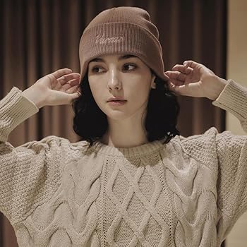 Amazon | [VARZAR] Chain Logo Natural Beanie Indiepink | ニット 通販