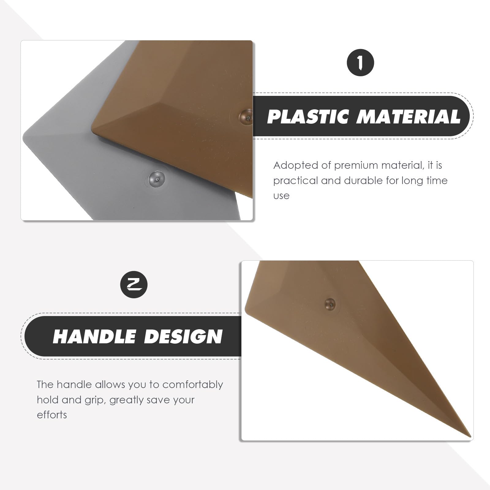 Raspadores Triangulares de Plástico para Película de Tinte de Coche 4piezas Mango Cómodo para Instalación y Recorte Preciso de Vinilos en Ventanas