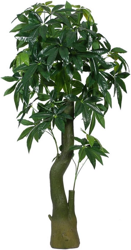 Youz Artificial Plants Money Tree, Large Silk Green Leaves Pachira Macrocarpa Tree, 155cm Tall, with No Pot(480#)