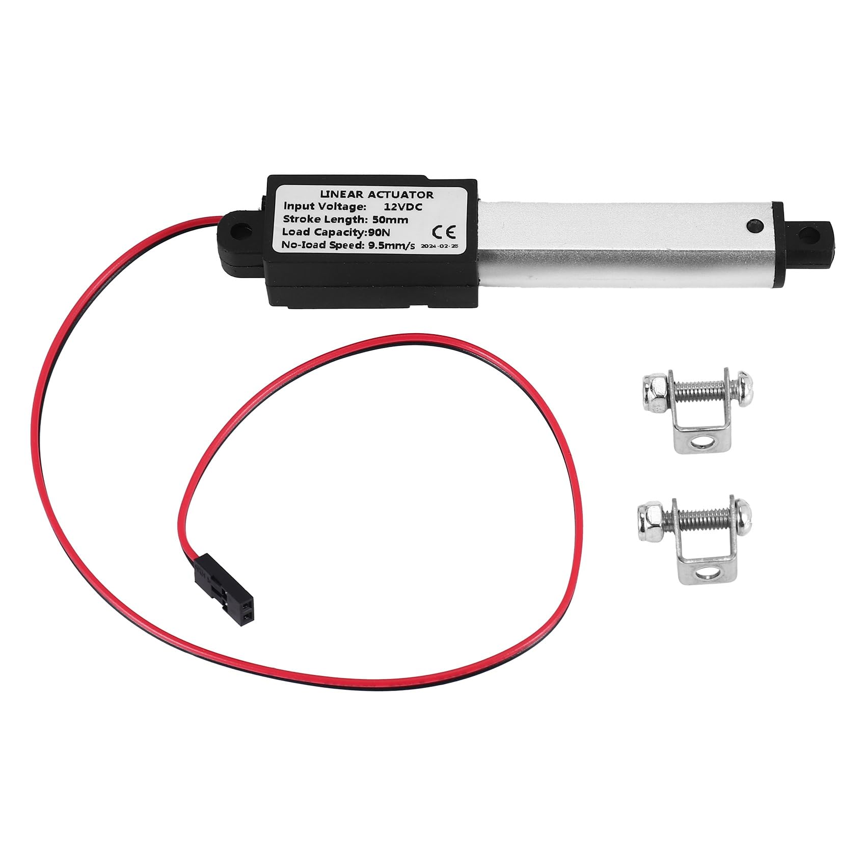 Actionneur Micro-LinéAire, Course de 2 Pouces, 90N/20.3Lb, Vitesse 9.5Mm/S Actionneur LinéAire de Moteur D'Actionneur éTanche éLectrique 12V
