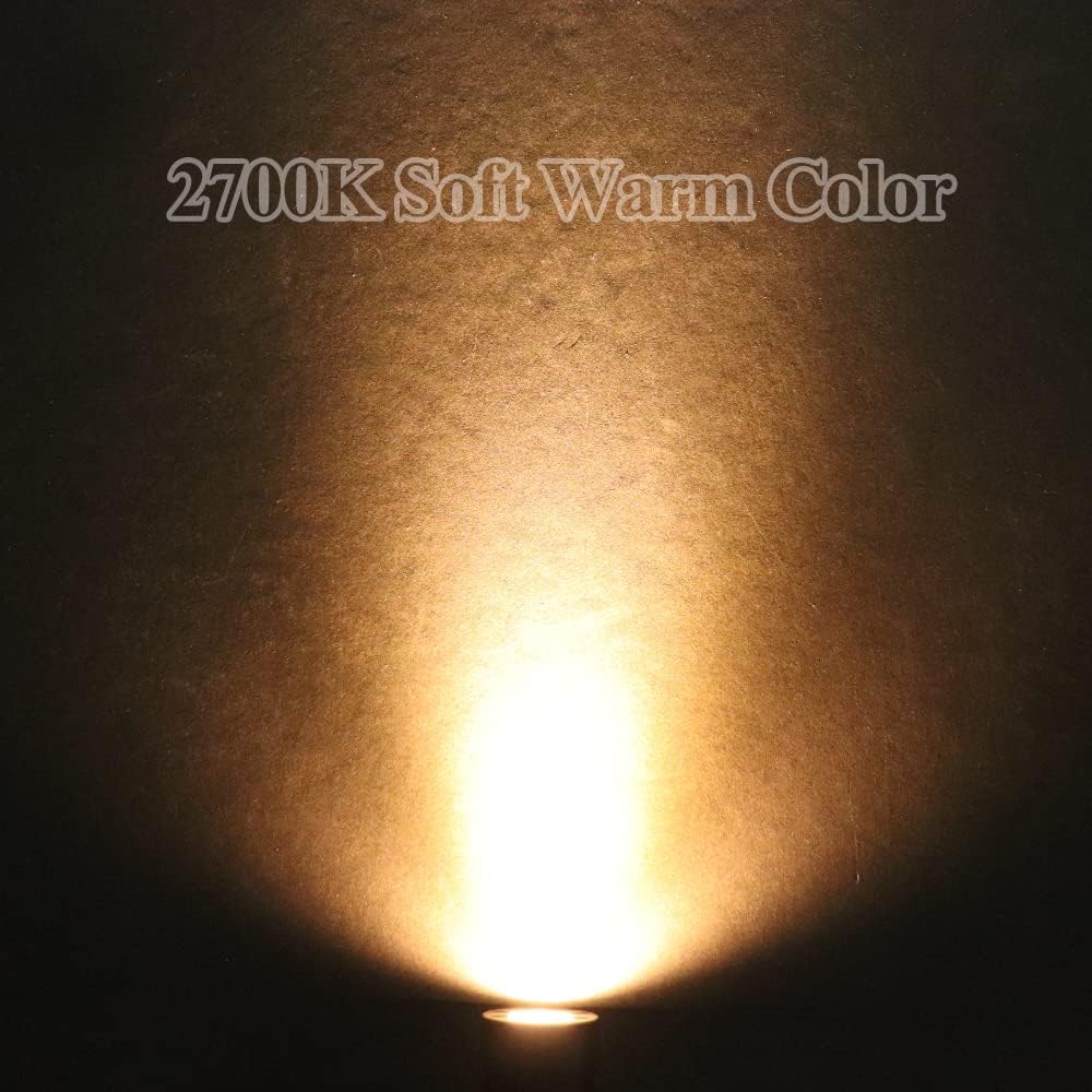 Noobibaba MR8 12V Lampe LED, Blanc Chaud 2700K MR8 Ampoule LED 2W 12V GU4, Lampe Halogène De Remplacement 10W 20W, Non Dimmable, Col Court 2 Pièces