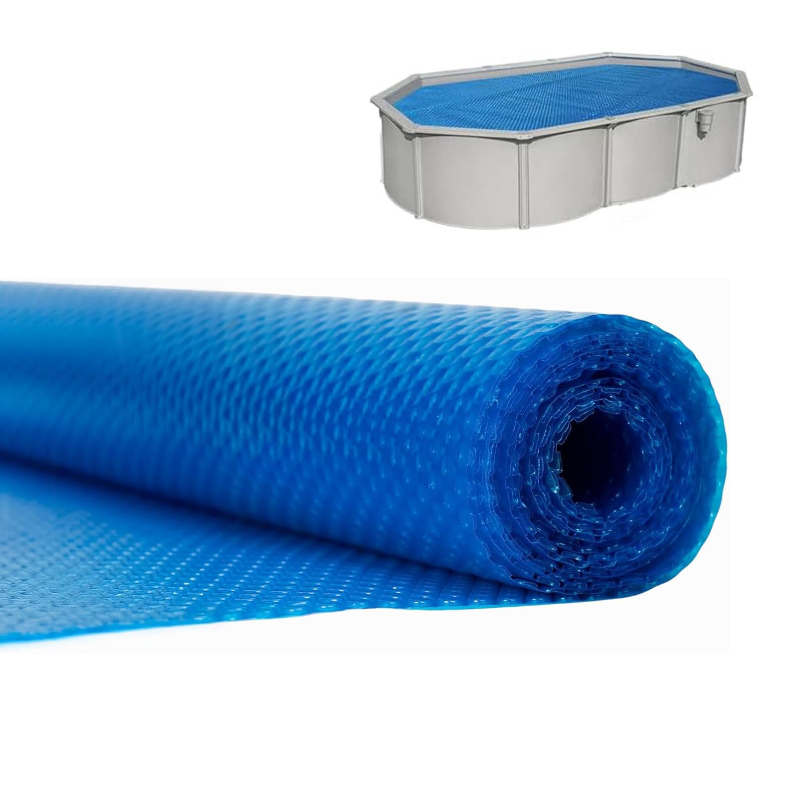 Cubierta Piscinas Manta Térmica 1.3 x 3.9 m Manta Recortable a Medida Cobertor Solar Piscina Rectangular Se Puede Cortar para Jardin y Piscinas, Azul