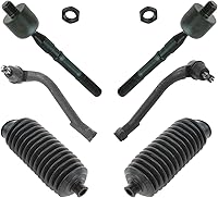 Vista 74 de TRQ Kit de dirección interior y exterior para lado del conductor y del pasajero delantero, con cremallera de dirección y fuelle de piñón compatible