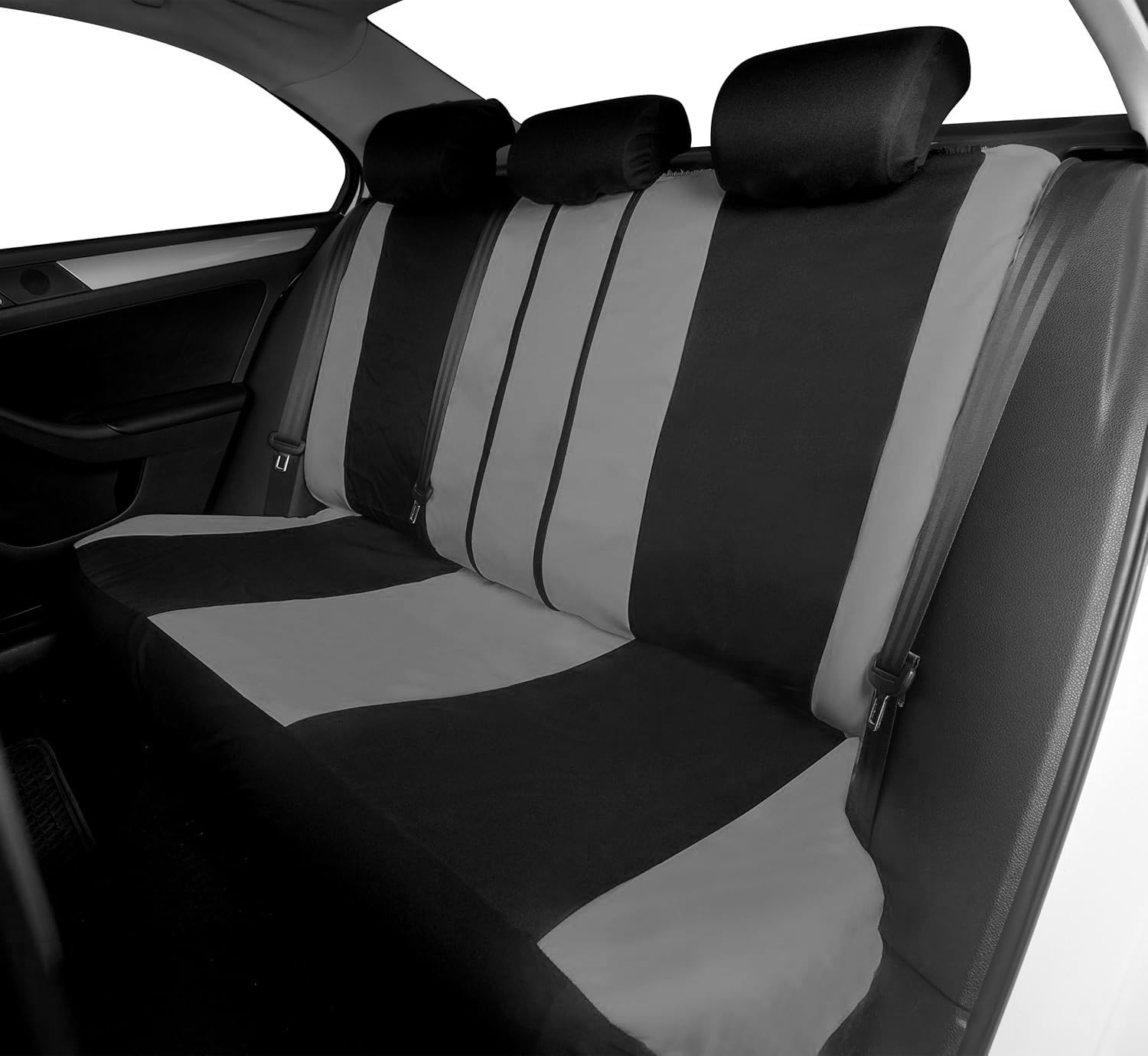 Susy Shop Set Coprisedili Per Auto Universali Con Schienale Posteriore Con 2 Zip, Fodere Auto Airbag Compatibili (Nero/Blu Royal)
