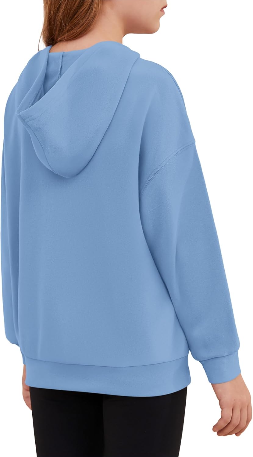 Kids Hoodeis Girls Cute Sweatshirts Pullover Long Sleeve Crewneck Drop Shoulder Tops 2025 Trendy - Image 4