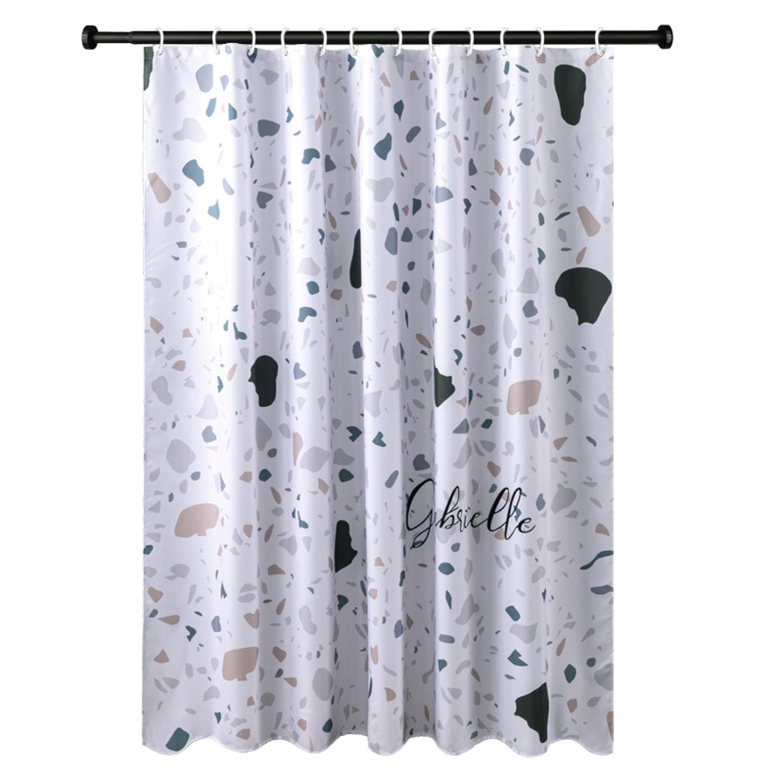 Rideau de douche anti-moisissure 200x240 imperméable et à séchage rapide pour baignoire