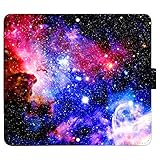Galaxy S7 edge SCV33 ケース [デザイン:g.イータカリーナ星雲/マグネットハンドあり] 宇宙柄 ギャラクシー au scv33 手帳型 スマホケース スマホカバー 手帳 携帯 カバー
