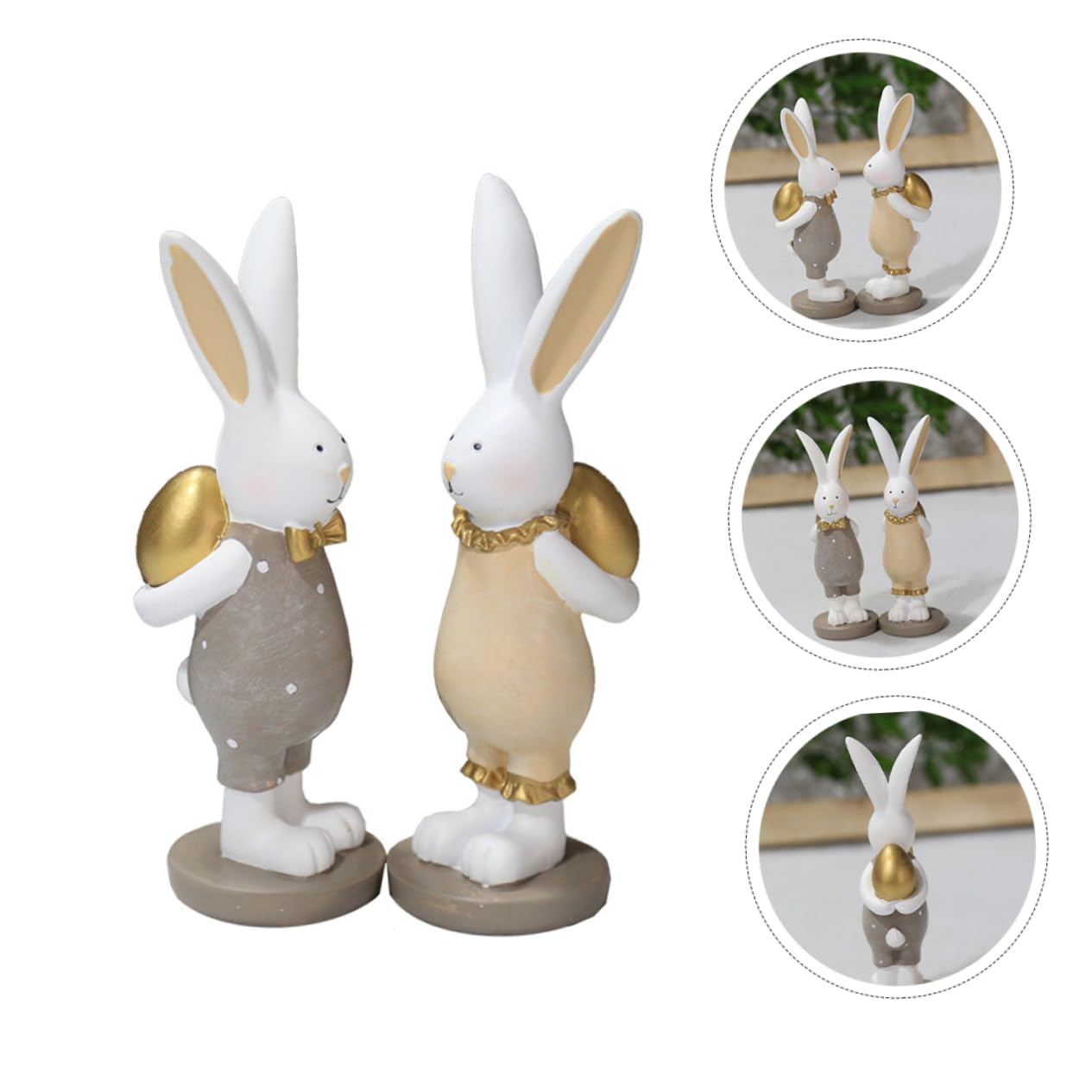 ABOOFAN 2 Set Decorazione Pasquale Di Pasqua Statuina Coniglietto Pasquale Decorazioni Di Compleanno Pulcini Pasquali Coop Figurina Divertente Maiale Pulcino Resina 2 Pezzi * 2