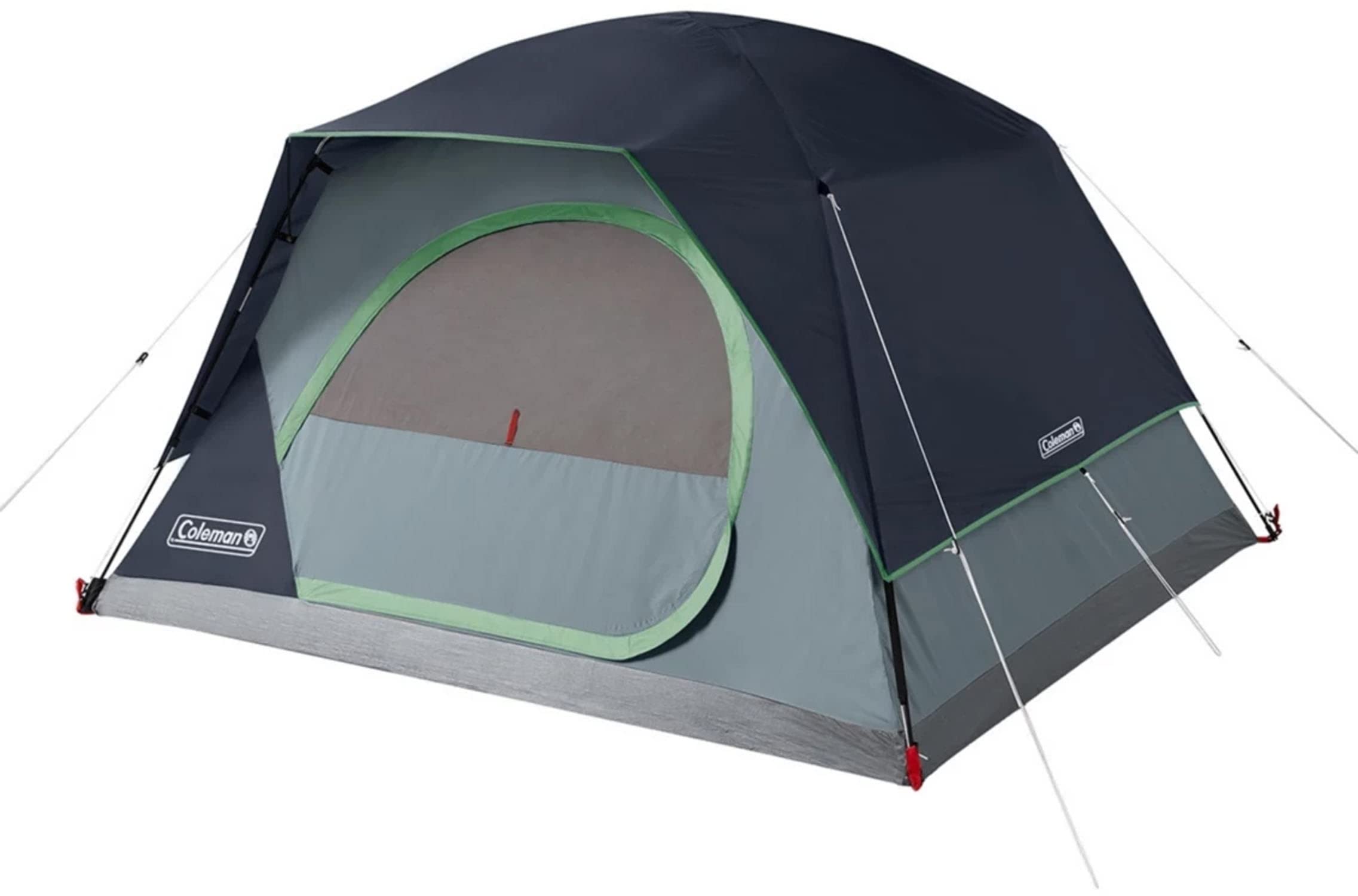 Coleman Skydome Camping Tent, 2/4/6/8 Person Family Dome Tent with 5 Minute Setup, Strong Frame can Withstand 35MPH Winds, Roomy Interior with Extra Storage Included