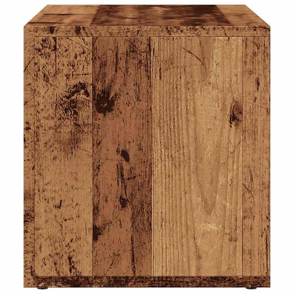 vidaXL Aufbewahrungstruhe Altholz-Optik 69,5x34x36 cm Holzwerkstoff, Aufbewahrungstruhe, Plattenspielereinheit, Plattenspielerständer mit Aufbewahrung