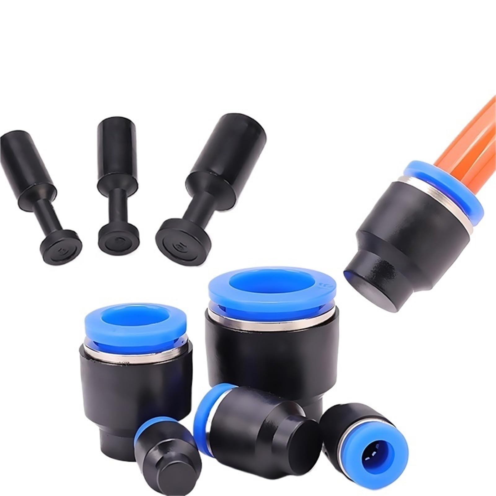 20/100 PCS Connettore di Tenuta del Tubo Aria PP PPF 4mm 6mm 8mm 10mm 12mm 16MM Connettore Pneumatico Spina Rapida Tappo di Plastica Tappo del Tubo(PP-12,500 PCS)