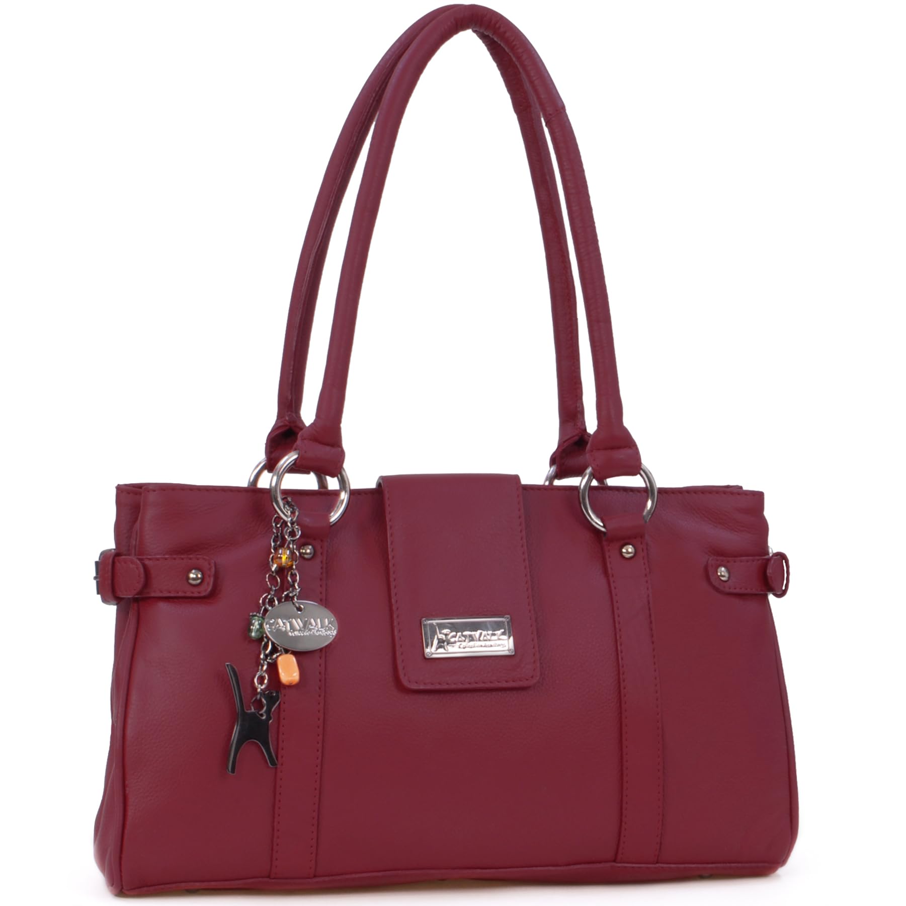Catwalk Collection Handbags - Borsa a Spalla Media in Pelle - Borsa a Mano da Giorno da Donna - Multi Scomparti - Martina