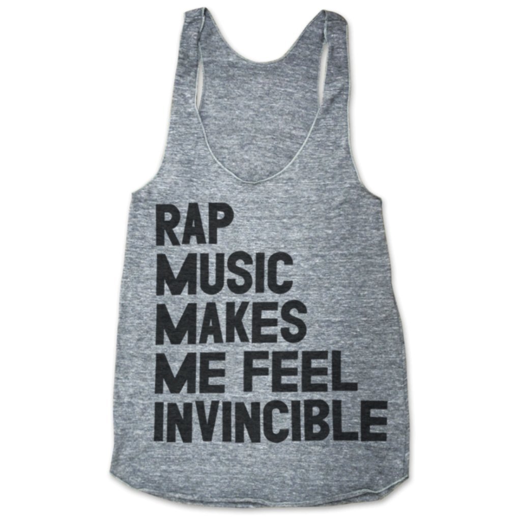 Print Liberation Women's Rap Music Makes Me Feel Invincible Tank