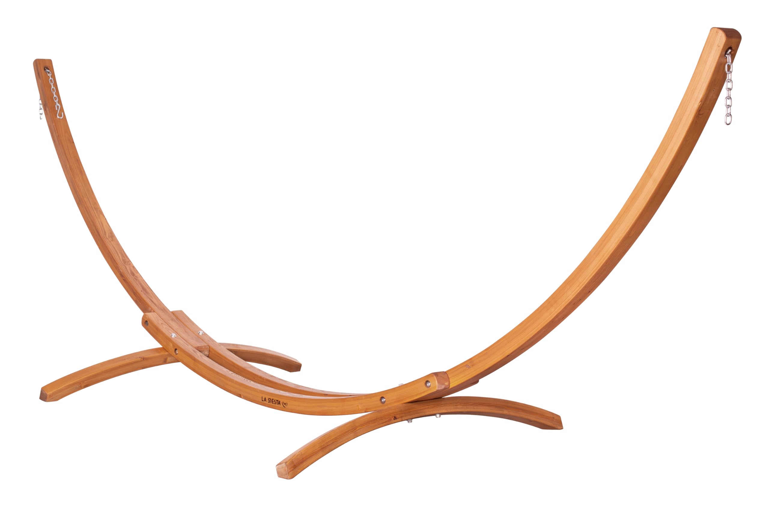 LA SIESTA® - Hängematten Gestell aus Holz für Indoor und Outdoor. Gestell aus FSC®-zertifiziertem Eukalyptus für Kingsize-Hängematten (Maera Eukalyptus)