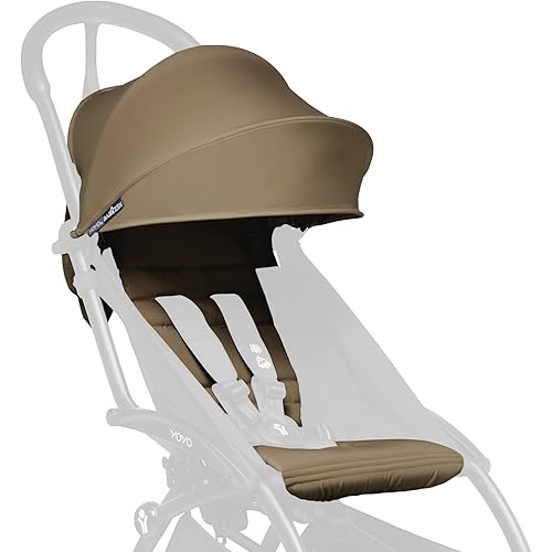 BABYZEN YOYO 6+ Color Pack, Toffee - Textiles Only: Seat Cushion, Matching Canopy & Zippered Back Pocket - Requires YOYO2 Frame (Sold Separately)