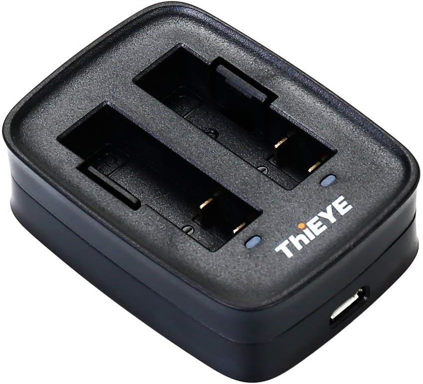 Action Camera Dual Battery Charger Compatible for ThiEYE T5e E7 T5 Edge T5 Pro Sports Action Camera