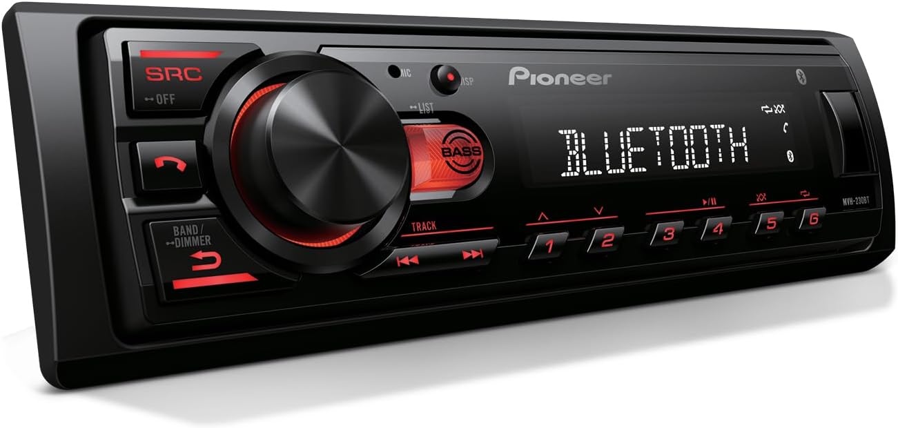 Pioneer MVH-S230BT 1-Din Digital Media Receiver – Bluetooth