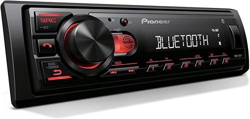 Pioneer MVH-S230BT Receptor de medios digitales 1-DIN - Bluetooth, USB, salida de 50 W x 4, radio AMFM, compatible con iPhoneAndroid, salida RCA