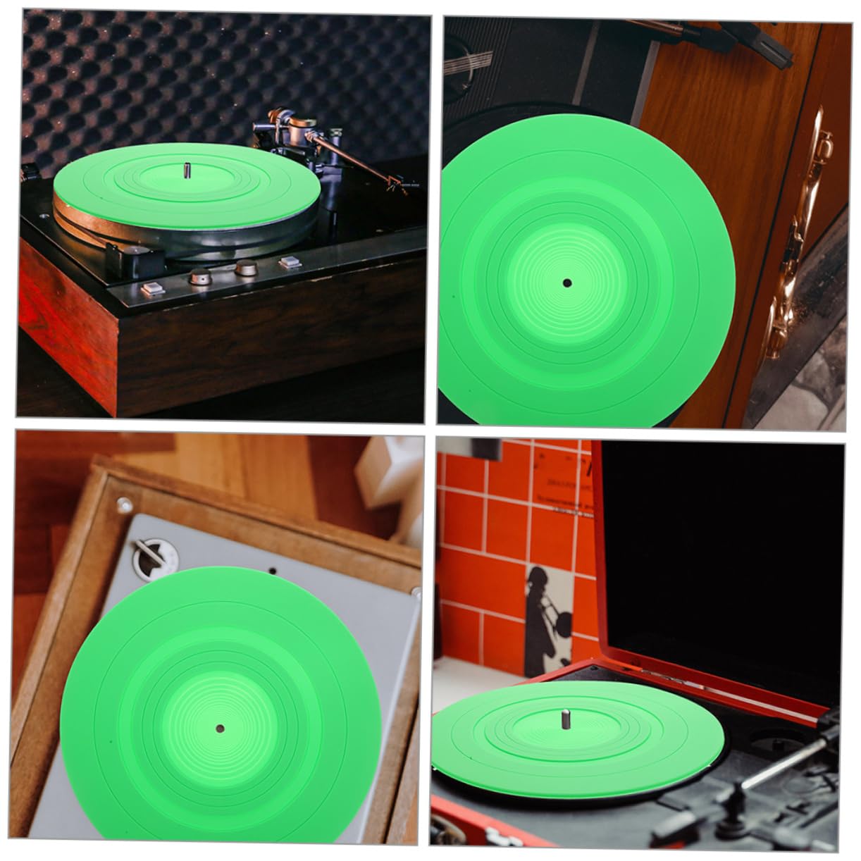 TOYANDONA 2pezzi Tappetini Per Giradischi Antistatico Da Compatibile Con Dischi Vinile Per Protezione e Riduzione Interferenza Statica
