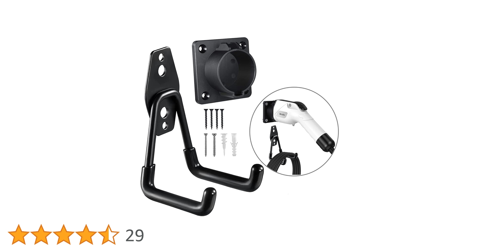 Amazon | EV充電 電気自動車充電器 ケーブルホルダー EVケーブル