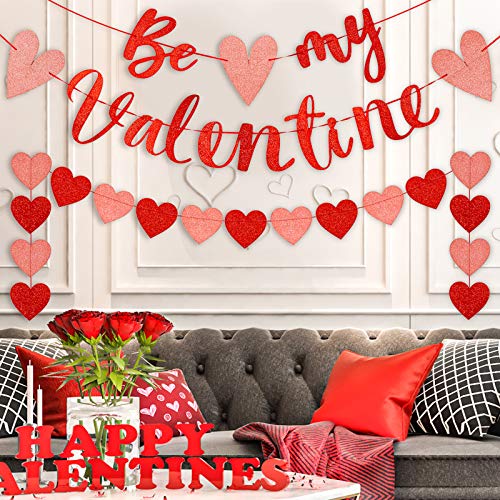 Bannière de Saint-Valentin pré-assemblée pour éviter le montage fastidieux de votre fête
