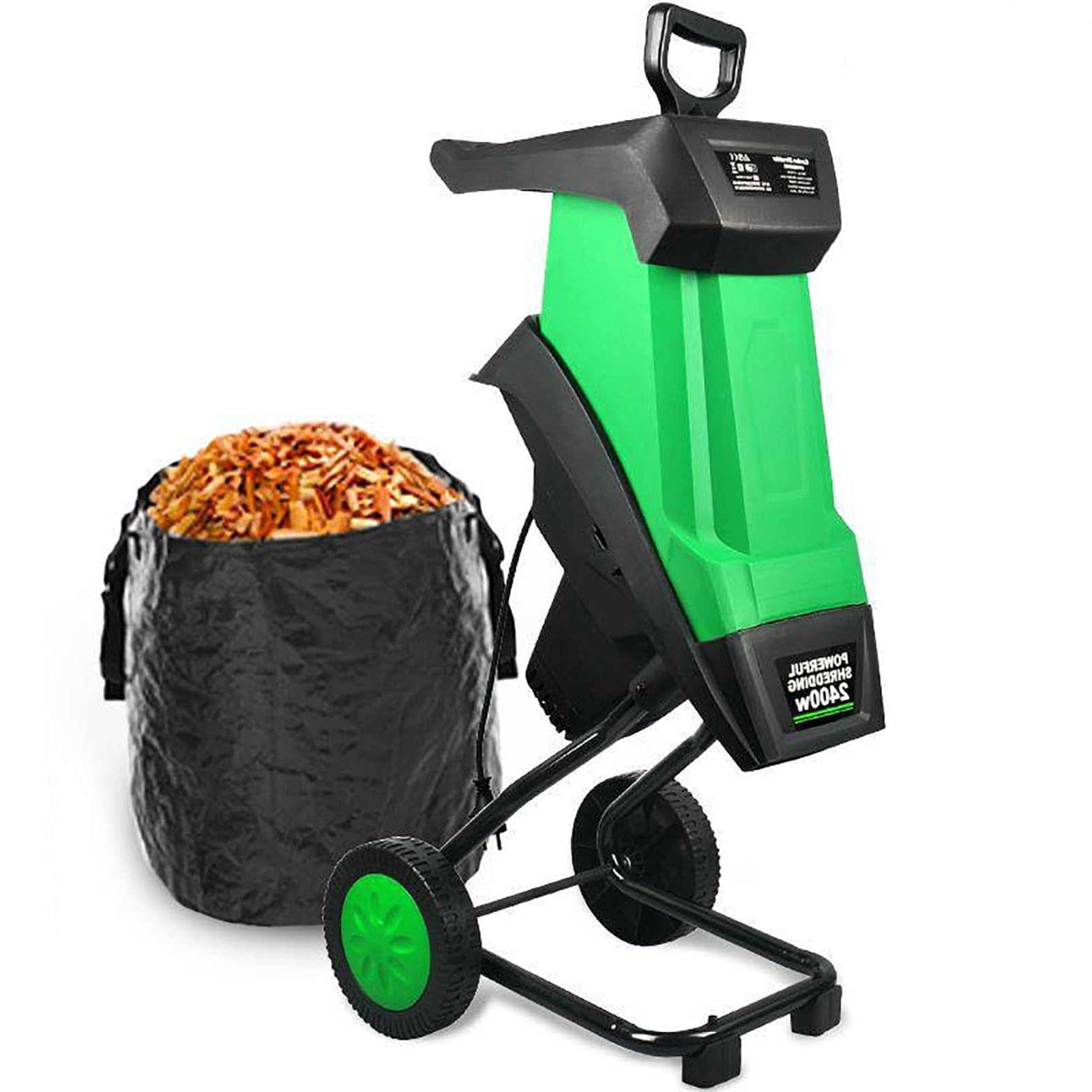 Broyeur de bois électrique 2400W pour éliminer les tas de branches sans aller à la déchetterie