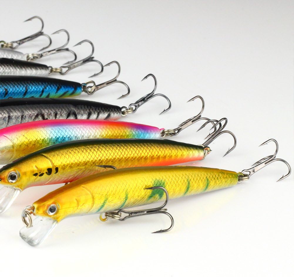 Amazon フローティングミノー 10cm 8g 8色 シーバス ハードベイト フィッシングルアー 釣り フック Winserford ルアー