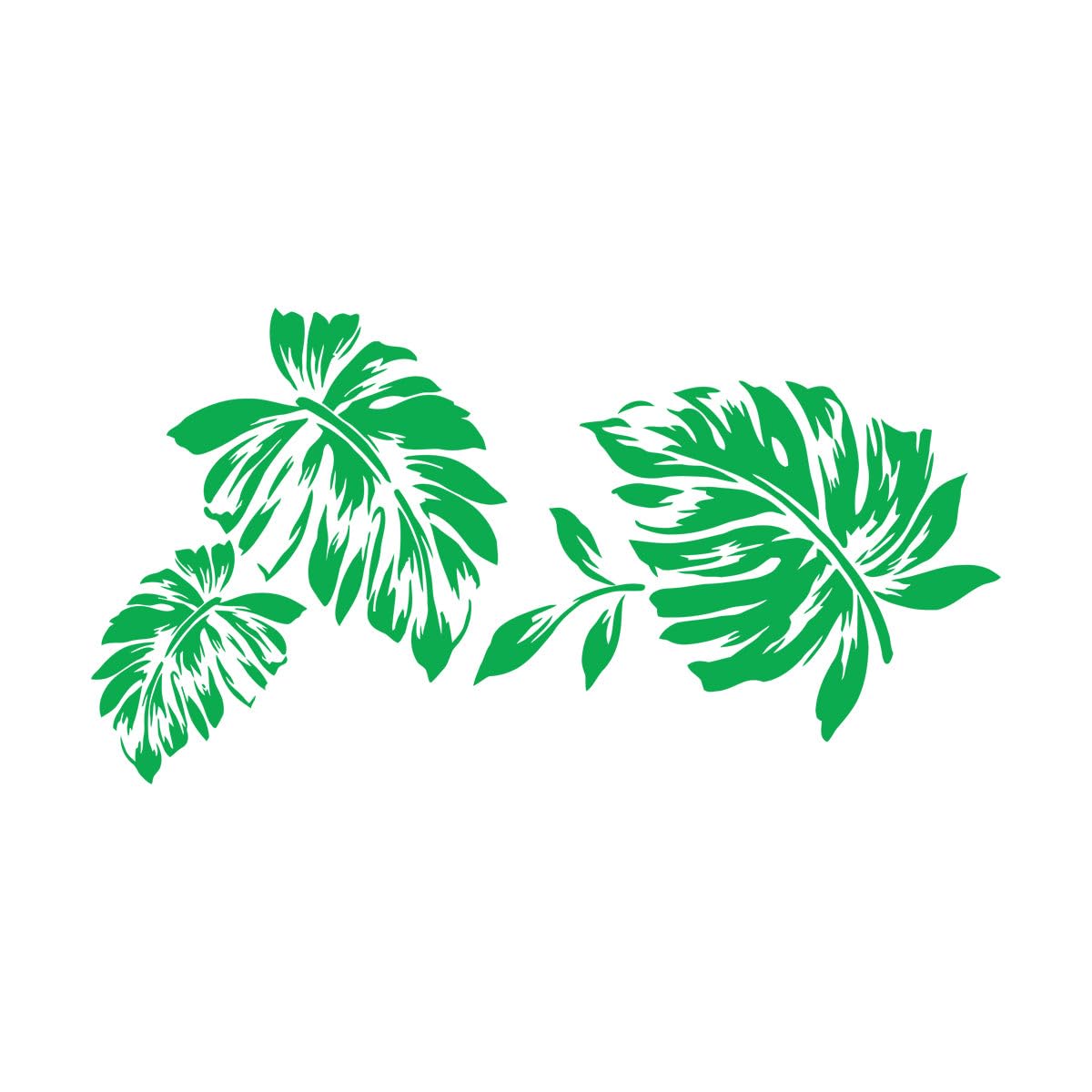 Leaves Foliage Vinyl Wall Decal for Living Room Nature Style Room Decor Wall Stickers Modern Home Interior Design Removable Large - 57x107cm