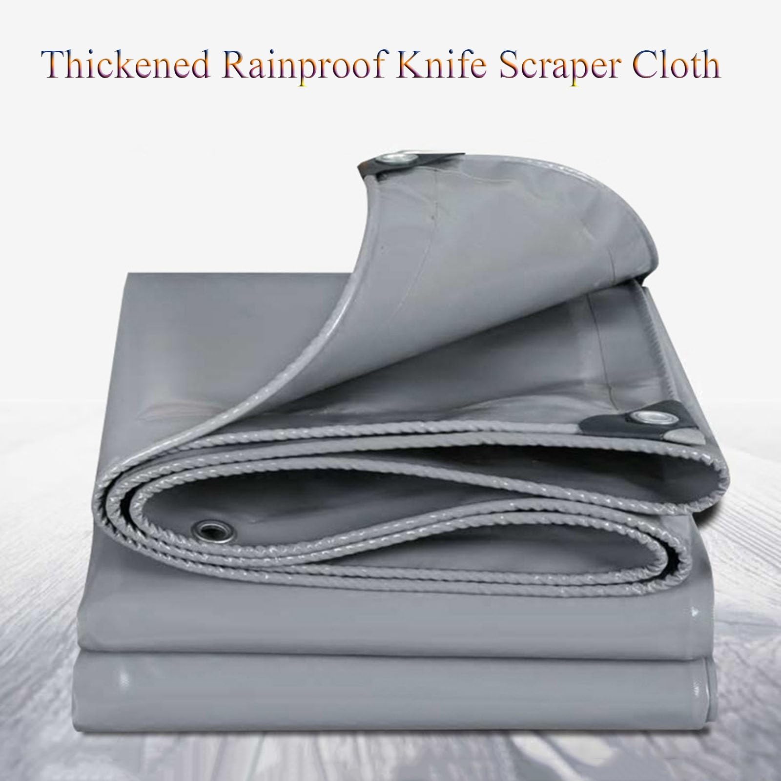 Bâche en PVC Grise pour Usage Intensif - Couverture Protectrice Polyvalente - Durable, Imperméable, Résistante Aux Intempéries, Résistante À La Déchirure Et À L'arrachement - Très Épaisse(6X6M)
