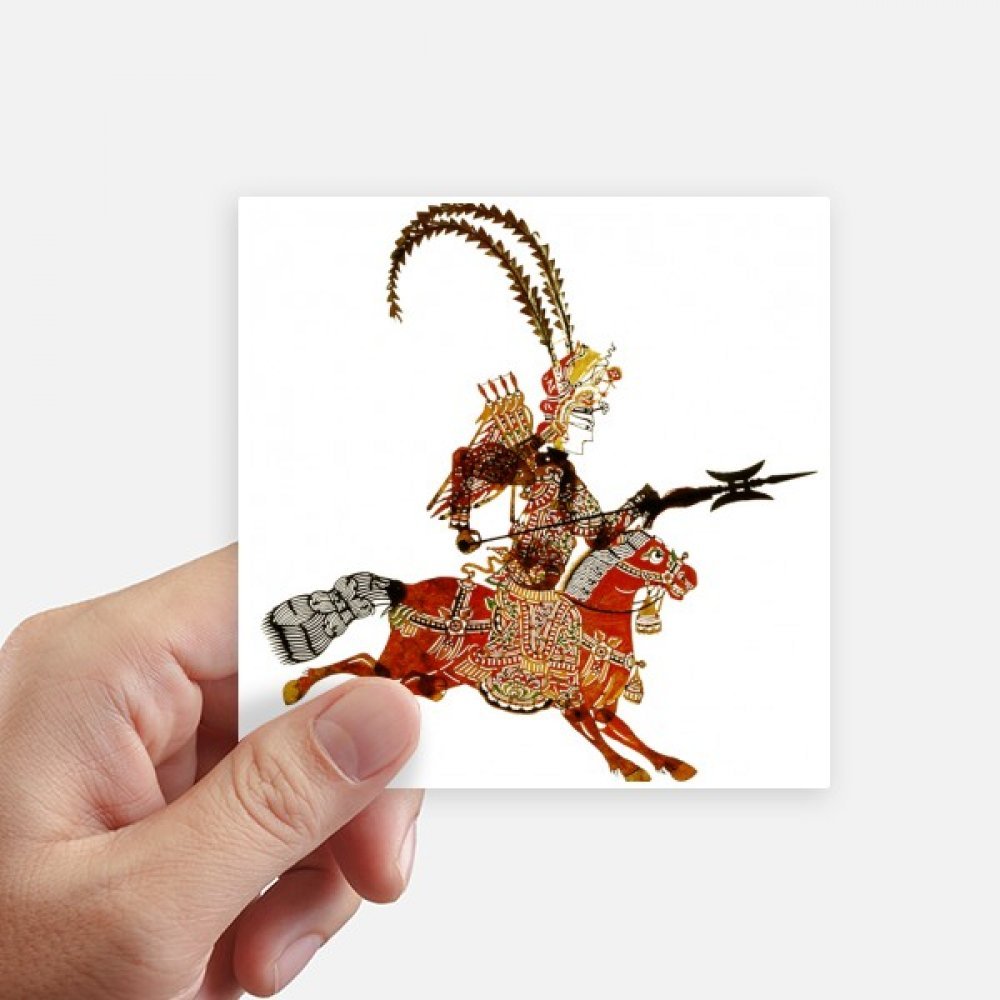 Autocollant de 10cm avec sticker carré ombre chinoise multicolore pour mur, moto et PC portable
