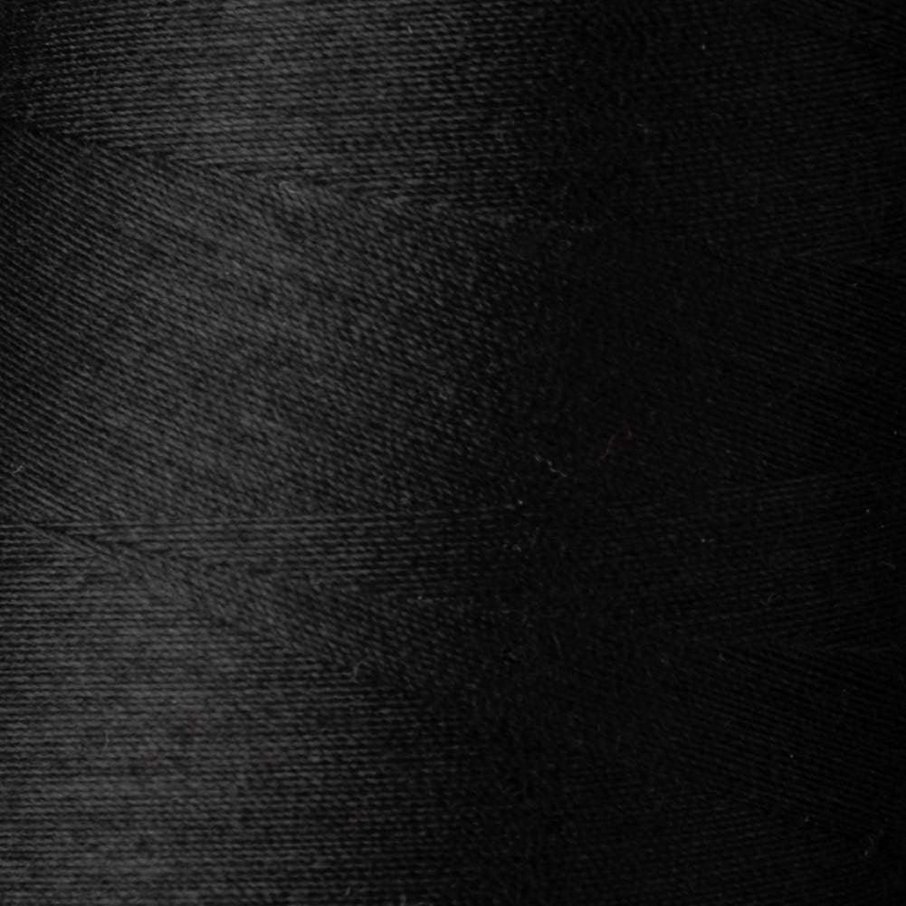 Polyester Sewing Thread Quilting Thread for Sewing Machine All Purpose Sewing Thread Cone for Serger Overlock Merrow Single Needle 3000 Yards Each (Black)