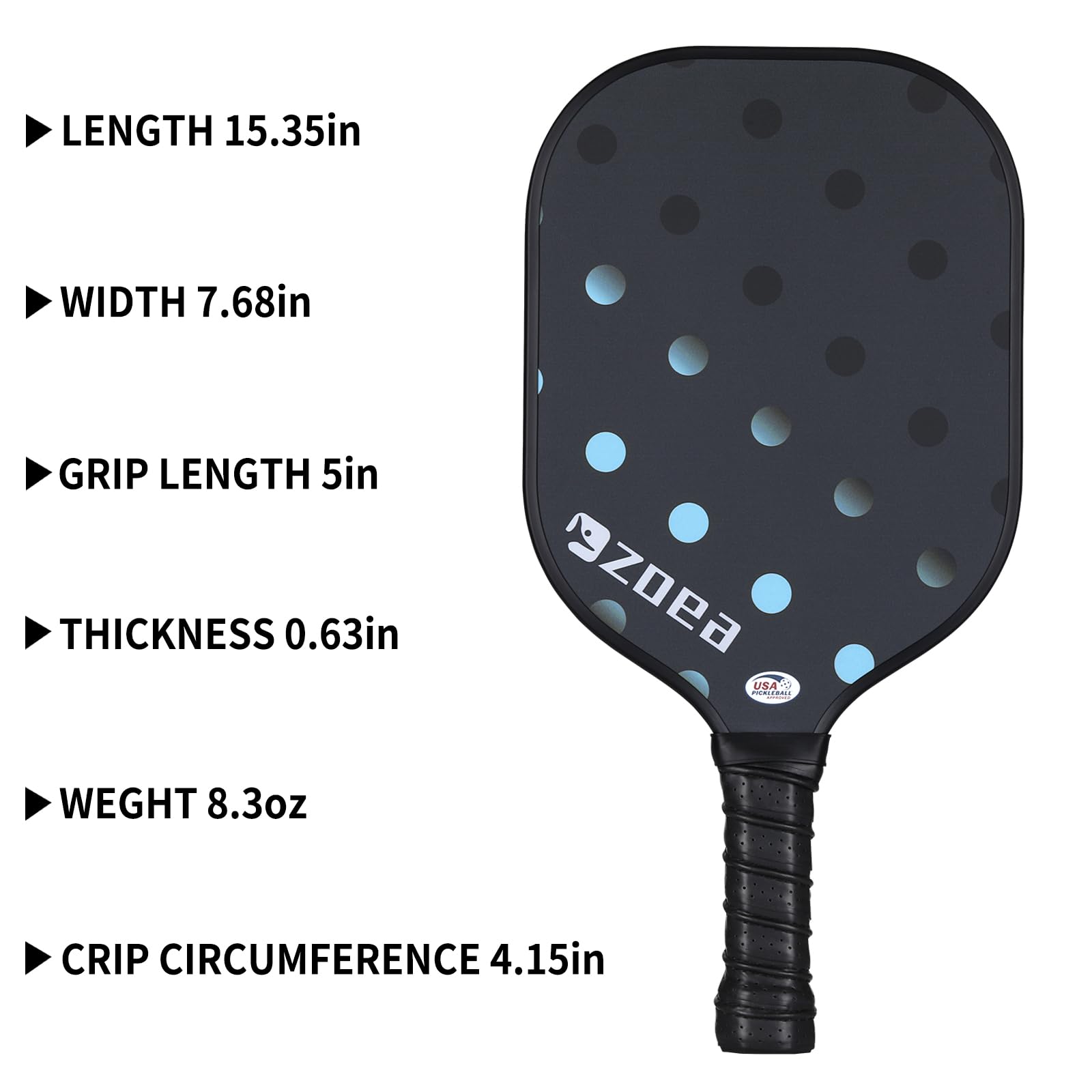 Set di 4 o 2 racchette da pickleball con palline e nastri di piombo, con superficie in fibra di vetro, per uomini, donne, adulti