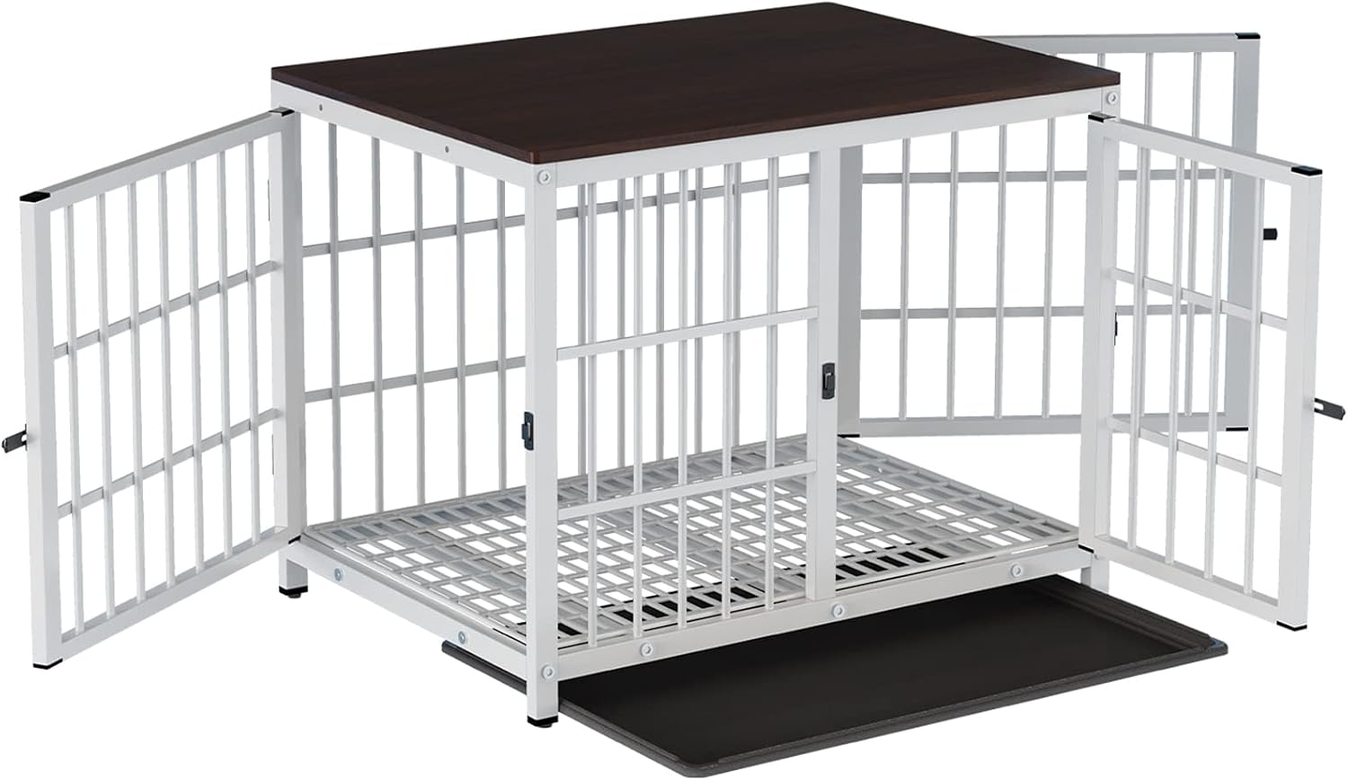 Image showcasing BingoPaw Wooden Dog Crate Indoor: 30inch Furniture Style Pet Cage ...
