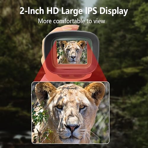 Miniatura 3 de Gafas de visión nocturna, prismáticos digitales de visión nocturna infrarroja de 2.5 K y 48 MP para adultos, alcance de visión nocturna con zoom