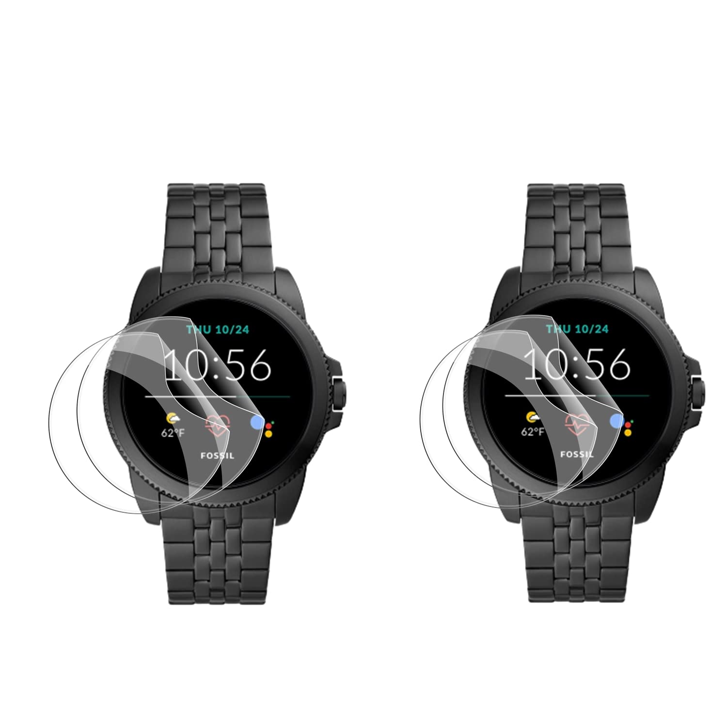 Wisely [Pack 4 For Fossil Gen 5e SmartWatch Screen Guard Scratch Guard