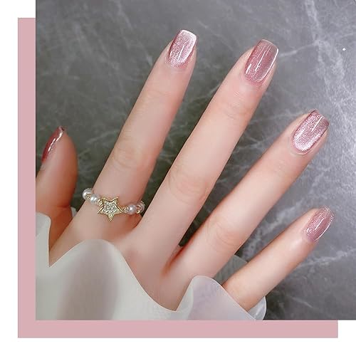 Miniatura 9 de LYXSYXL Juego de esmaltes de uñas de gel de ojo de gato de cristal de 0.2 fl oz, juego de esmalte de uñas magnético plateado brillante, esmalte de