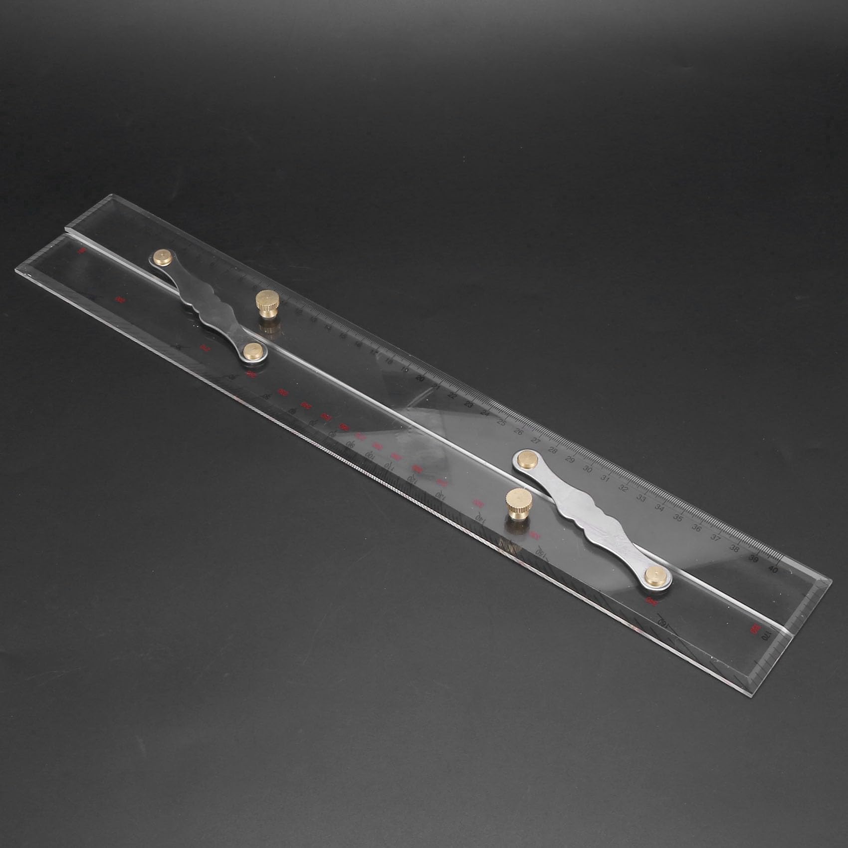 Lot de 4 règles marines parallèles - Règle parallèle - Points d'attribution - 450 mm
