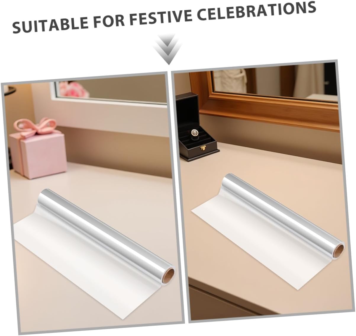 PACKOVE Cellophane Wrap Roll 50cm X 50m Wrapping Paper for Flower Bouquets and Basket Packaging Florist Wrap