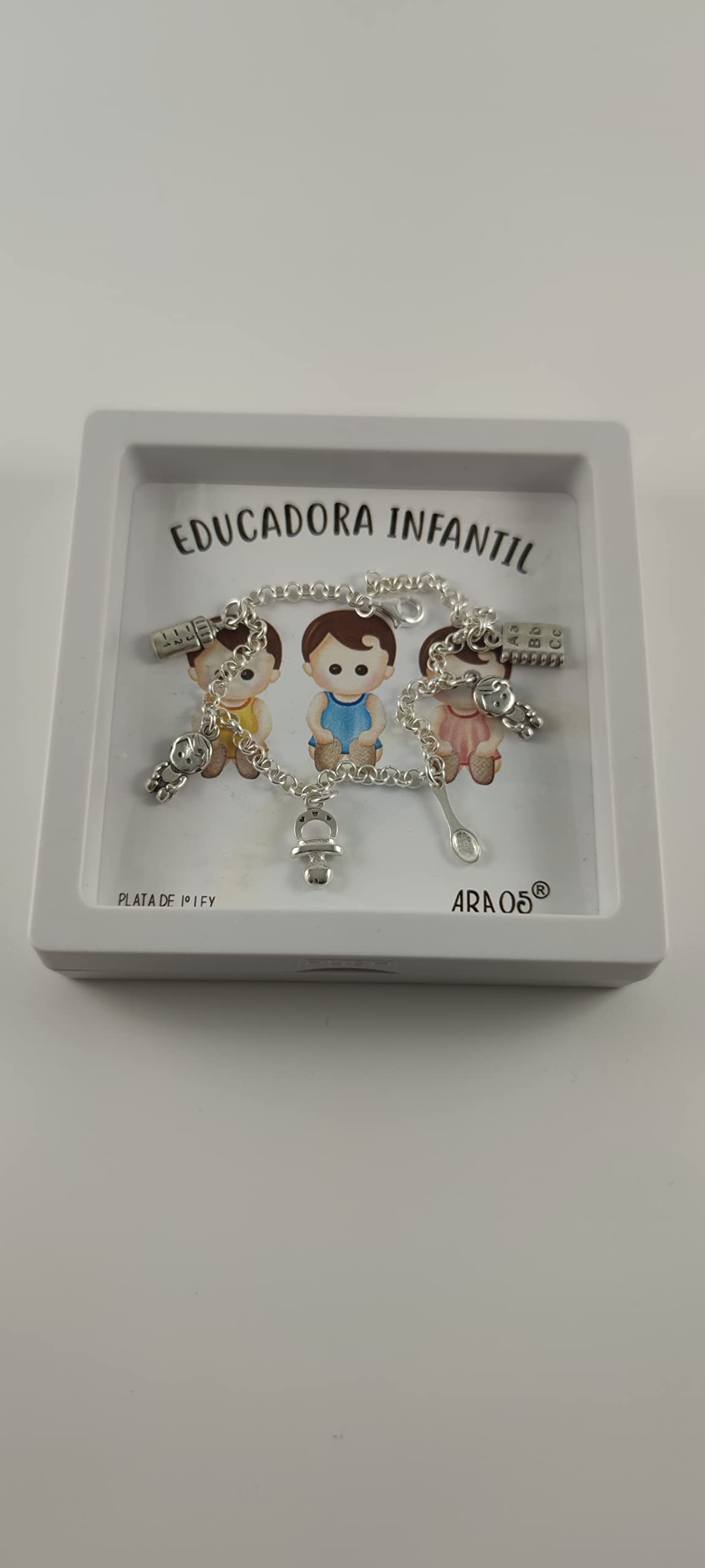 Genérico pulsera plata 1º ley mujer educadora infantil 20cm