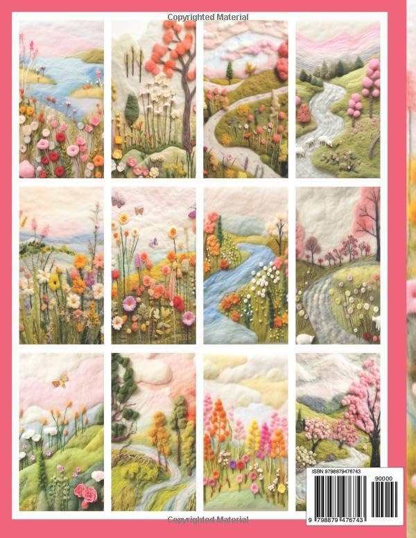 The Needle Felting Handbook A Guide to Needle Felting Paintings Including 12 Reference Photos Volume 6-Spring Landscapes - Image 2
