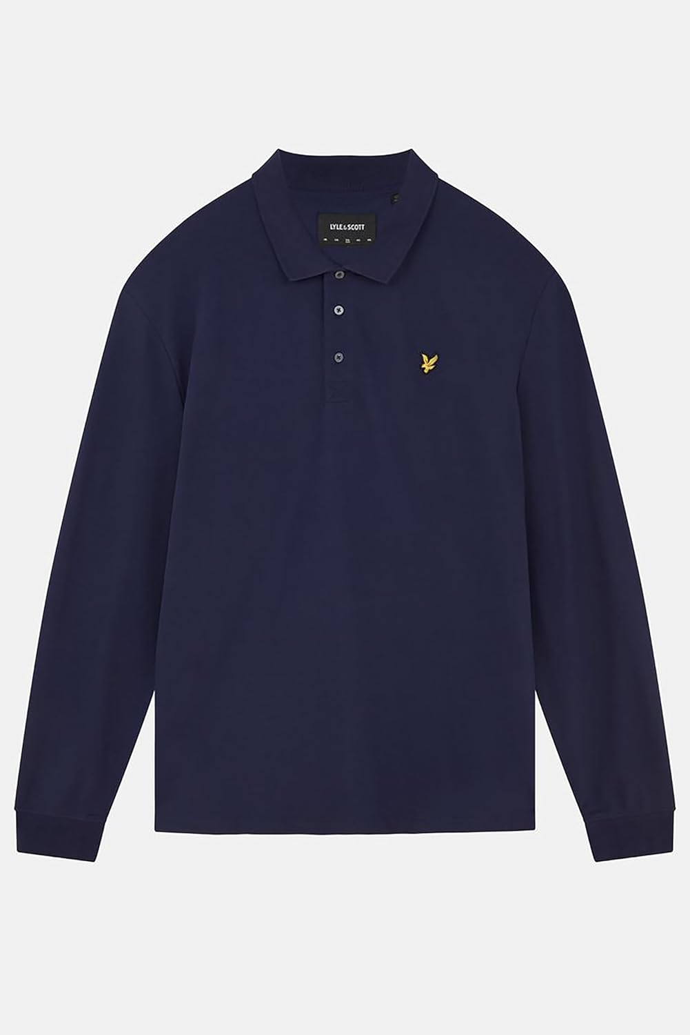 Lyle & Scott Men's Longsleeved Polo Shirt, Blue, L