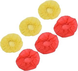 Capas de microfone de tecido não tecido, 100 peças capa de microfone não tecido respirável embalada individualmente para escolas para acampamentos