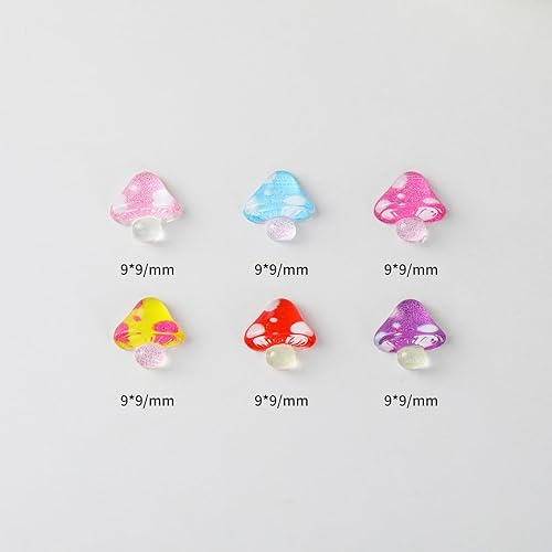 Miniatura 10 de 50 dijes de uñas de caramelo 3D Kawaii, mini diamantes de imitación de uñas de caramelo, gemas de resina con brillantina, arte de uñas, joyería de