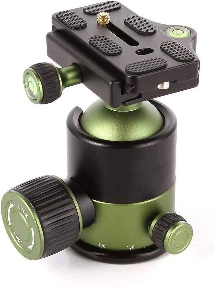 20KG Aluminium Alloy Heavy Duty Camera Tripod Ball Head with QR Quick Release Plate 1/4" Screw for Canon,Nikon,Sony DSLR Camera Tripods Monopod