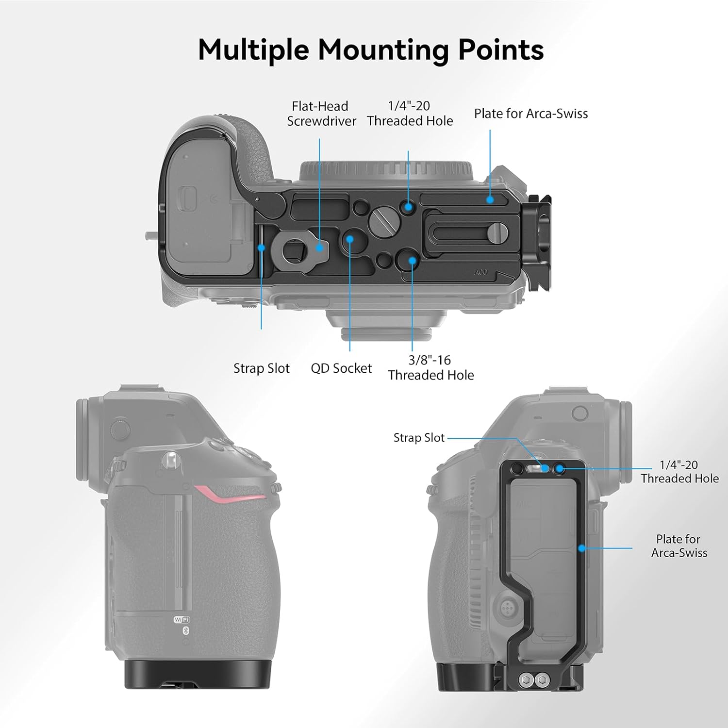 SMALLRIG Z 8 L-Bracket for Nikon Z8 Z 8 Camera, Quick Release L Plate for Arca-Type for Nikon Z 8, Quick Switch Between Horizontal and Vertical Shooting, for Landscape, Animal Photography - 3942 - Image 6